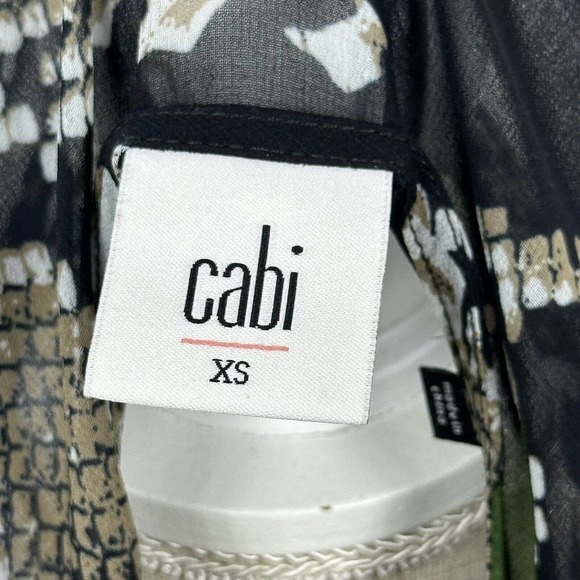 Cabi Snakeskin Floral Sheer Blouse Snake Charmer Colorful 3762 Womens Size XS - Picture 10 of 12